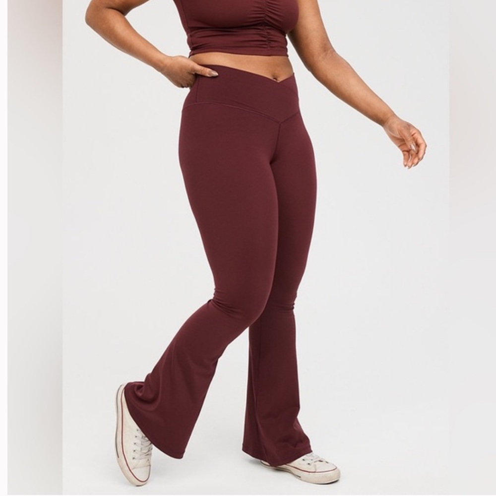 aerie OFFLINE By Aerie Real Me High Waisted Crossover Flare Legging